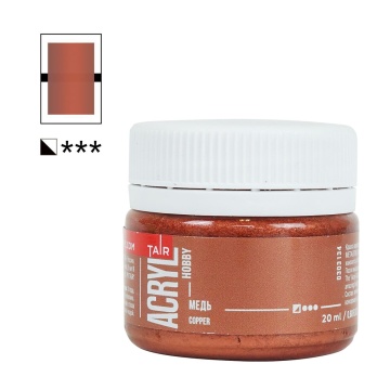 Краска акрил. "Акрил-Хобби" 20 мл, металлик, медь