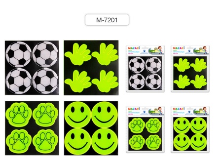 Наклейки светоотражающие МИКС. 4 шт.