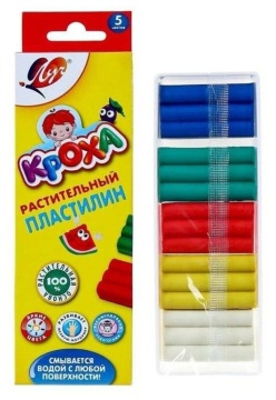 Пластилин растительный  5 цв