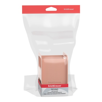 Подставка настольная пластиковая ErichKrause Техно, Пудра, персиковая