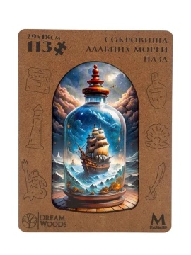 Пазлы деревянные 113 элементов 290*180мм  "Сокровщиа дальних морей"