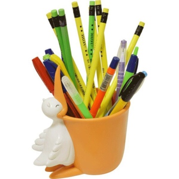 Стакан для шк.принадлежностей "Пеликан" 8*11*13см , пластиковая*