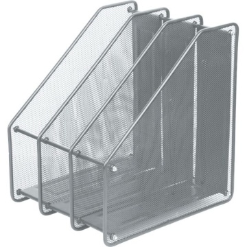 Накопитель д\бумаг верт. 3 отд. deVENTE 24*28*35см металл, серый