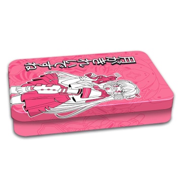 Пенал металлический (235*175*20) "Розовая девушка"