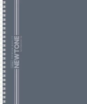 Тетрадь А5 96л ЛИН. гребень Hatber "NEWtone PASTEL. Серый агат" софт-тач