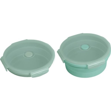 Ланчбокс складной 550мл., 1отд., силиконовый, мятный
