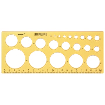 Трафарет пласт. окружностей малый