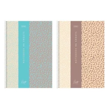 Тетрадь А4 96л кл. гребень Hatber "Risotto" 2диз.в блоке, тисн., перф.на отрыв