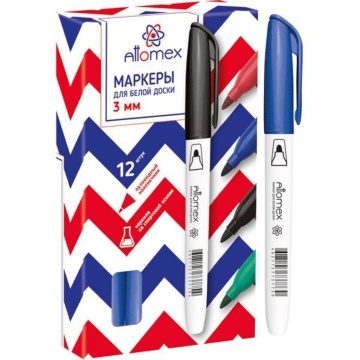 Маркер для белой доски 4,0мм.  синий