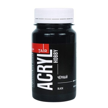 Краска акрил. "Акрил-Хобби" 100 мл, матовая, черная