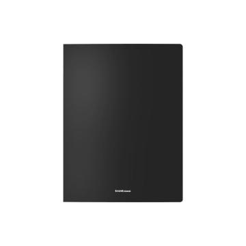 Папка-скоросшиватель пластиковая с пружинным механизмом ErichKrause Matt Classic, A4, черный (в паке