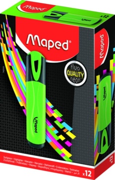 Текстовыделитель MAPED 1-5мм, классик, зелёный