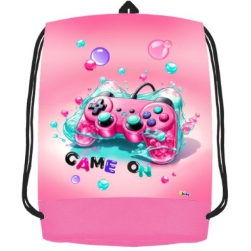 Мешок для обуви 1 отд, 410*540, карман "Джойстик аква"