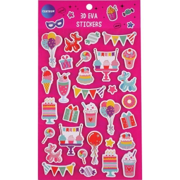 Наклейки 3D EVA 21*14см "Вечеринка"