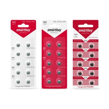 Батарейка-таблетка G3-10B Smartbuy Alkaline, блистер, цена за 1 шт