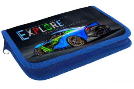 Пенал 1 отд. (212*135*26) молния, лам.картон "Авто Explore"