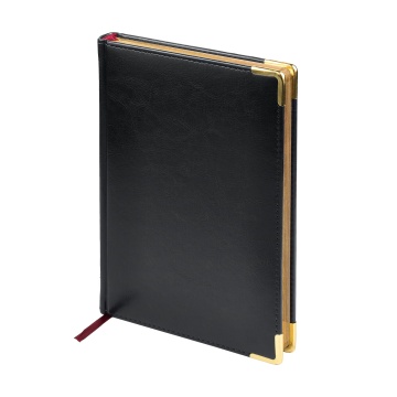 Ежедневник недат. А5 136л., кожзам, тв.обл. "Sidney Nebraska. Черный"