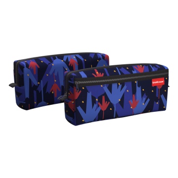 Пенал квадро с двумя отделениями ErichKrause 210x100x50мм Night Leaves