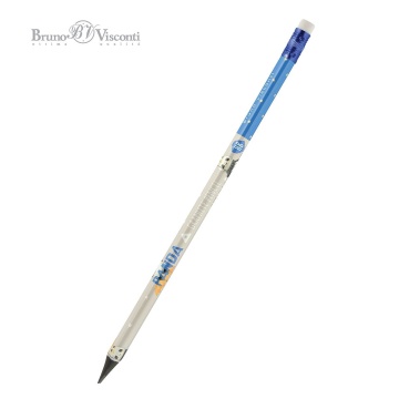 Карандаш ч/гр BV "Kids. Панда с зонтом" грифель 3мм, пластик.корпус, с ластиком, НВ