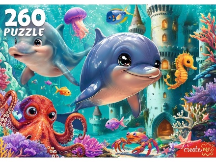 Пазлы 260 элементов 237*330мм. "Удивительный подводный мир"