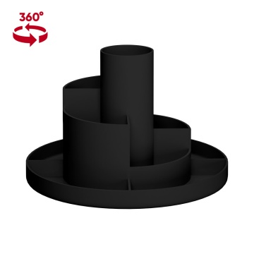 Подставка настольная вращающаяся пластиковая ErichKrause Sphere, Classic, черный