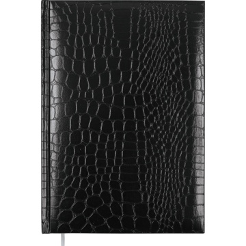 Записная книжка 145*205мм  80л. "Arkona" черная, тв. обложка, иск. кожа, клетка