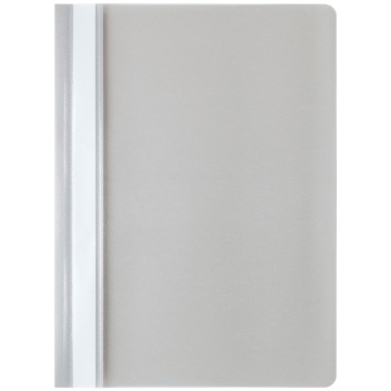 Скоросшив. пласт. прозр. верх.  серый, 0.12/0.15