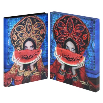 Ежедневник недат. А5 120л. кожзам, мягк.пер. "#Маргарита Карева. Арбуз" ляссе