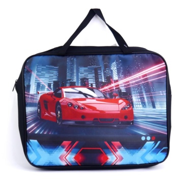 Папка для тетрадей. А4. STYLISH AUTO. 335*260*60 мм, с ручками, ткань с печатью