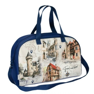 Сумка для внешкольных занятий 41*26*17см Оникс "Путешествуй и рисуй!" карман, регулируемый съемный р