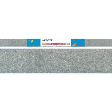 Бумага подел. 50*250 32 г/м рулон  креп  серебряная