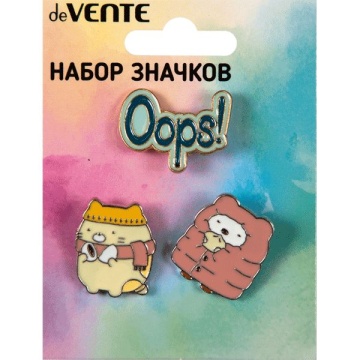 Набор значков "deVENTE. Kawaii", эмалированные 3шт.