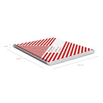 Тетрадь общая с пластиковой обложкой на спирали ErichKrause Red Concept, А4, 80 листов, клетка