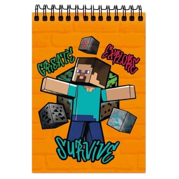 Блокнот А6  60л гребень "My Game" клетка