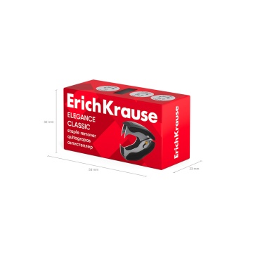 Антистеплер с фиксатором ErichKrause Elegance Classic, черный (в коробке по 1 шт.)
