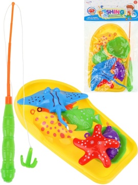 Рыбалка "Улов" 6 рыбок, удочка, лодка, ведро