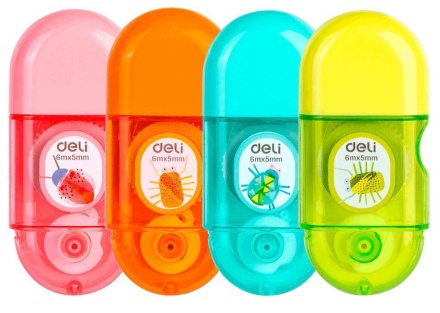 Корректирующая лента Deli 5мм*6м, ассорти