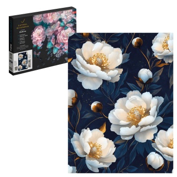 Картина по номерам на холсте 30*40см "Белые маки"