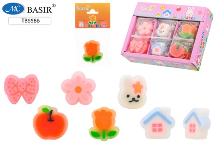 Ластик Basir "Ассорти" 35*35мм