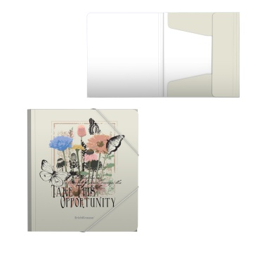 Папка для тетрадей на резинках пластиковая ErichKrause Wild Flowers, A5+ (в пакете по 4 шт.)