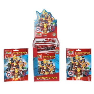 Конструктор пластм. "Супергерои" фигурки, слип пакет