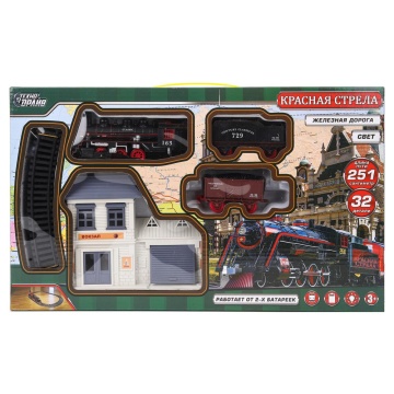 Железная дорога 251см "Красная стрела", тип бат. 1*АА (не в комплекте)