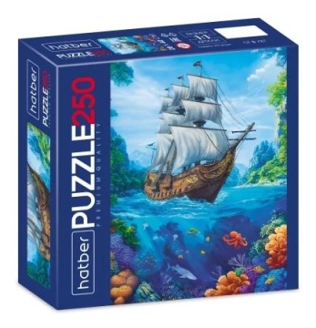 Пазлы  250 элементов  280*400мм.  "Пиратский галеон" Premium