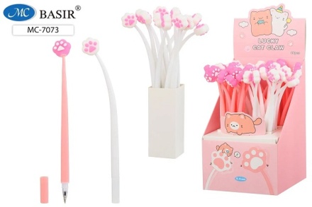 Ручка шариковая "Лапки" синяя, кор. ассорти, 0,5 мм