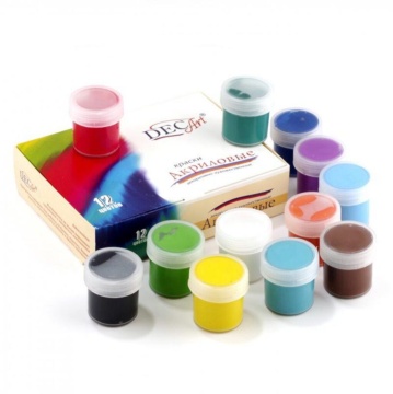 Набор акрил. красок  12 цв, 240мл "DecArt"