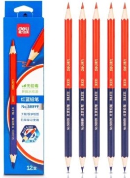 Карандаш двухцветный Deli "Blue-Red"