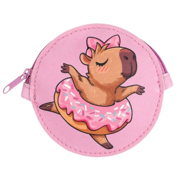 Кошелек для банкнот и монет Феникс+ "Капибара летит" 9*9см, кожзам, молния