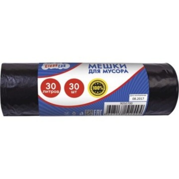 Мешки для мусора "CleanLab" 45см/54см, 5,5мкм, 30л, 30шт. в рулоне