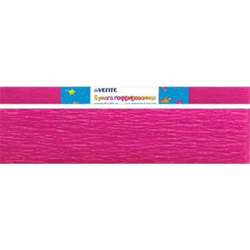 Бумага подел. 50*250 32 г/м рулон   креп фуксия