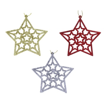Набор подвесных украшений   3шт, 10см "Звезды"